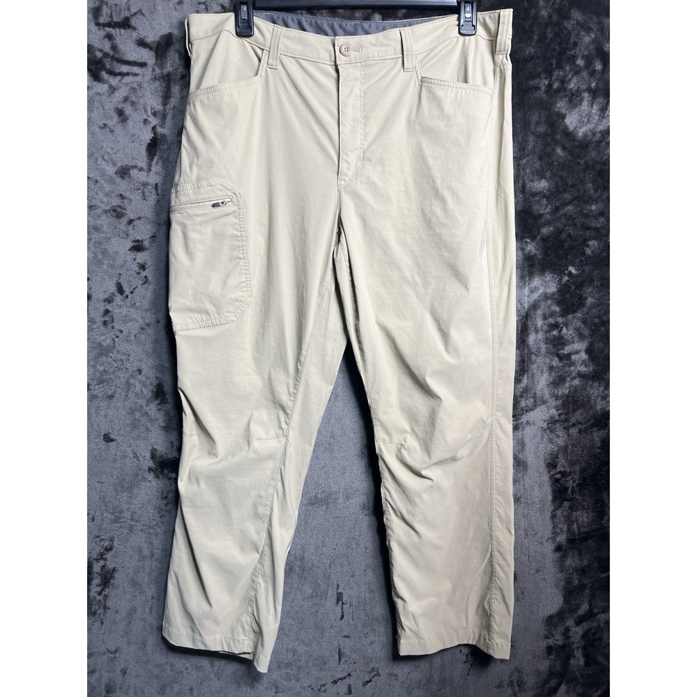 Eddie Bauer Guide Pro Hiking Pants Men's 38x30 Beige Outdoor Travel